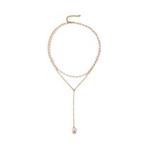 Colar Choker De Pérolas Imitadas Em Camadas Duplas Com Franjas, Moda Coreana Feminina, Joias Sexy