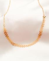 Colar Choker Dourada Escamas 40cm Semijoia Alta Qualidade Não Irrita a Pele Colar Choker Dourada Escamas 40cm Semijoia Alta Qualidade Não Irrita a Pele
