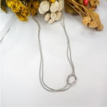 Colar Choker Duplo Nó Folheado a prata925