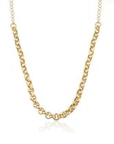 Colar Choker Elo Português 6MM Semijoia Ouro 18k Colar Choker Elo Português 6MM Semijoia Ouro 18k