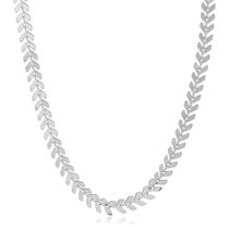 Colar choker escama de peixe 30cm + 10cm extensor - Banhado em prata 925