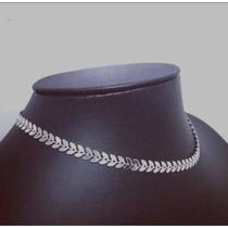 Colar Choker Escama de Peixe Folheado Banhado Ouro 18k Gargantilha Feminino Moda