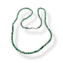 Colar Choker Esmeralda Micro Facetada 3mm Natural Prata 925