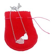 Colar CHOKER FEMININO AÇO INOX 2 CORAÇÃES PRATA GARGANTILHA Colar CHOKER FEMININO AÇO INOX 2 CORAÇÃES PRATA GARGANTILHA