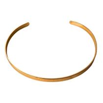 Colar Choker Feminino Banhado a Ouro 18K Semijoia Aro Rígido Ajustável Ciela Colar Choker Feminino Banhado a Ouro 18K Semijoia Aro Rígido Ajustável Ciela
