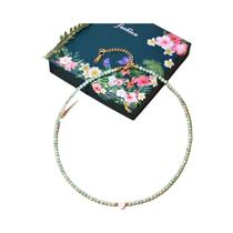 Colar Choker Feminino Com Pérolas De Madre-Pérola E Conchas Naturais Tingidas Em Aço Inoxidável