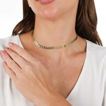 Colar Choker Feminino Gargantilha Banhado a Ouro 18k Coração Colar Choker Feminino Gargantilha Banhado a Ouro 18k Coração