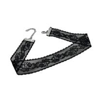 Colar Choker Feminino Preto E Branco Com Renda E Flor Rosa, Acessório De Joalheria De Luxo Leve Para Colar Choker Feminino Preto E Branco Com Renda E Flor Rosa, Acessório De Joalheria De Luxo Leve Para