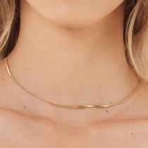 Colar choker fita banhado a ouro 18k mimoo joias