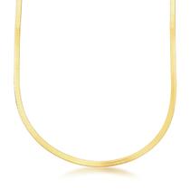 Colar Choker Fita Laminada 3mm Banhada a Ouro 18k Colar Choker Fita Laminada 3mm Banhada a Ouro 18k
