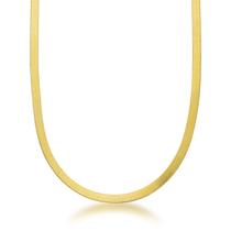 Colar Choker Fita Laminada 4mm Banhada Ouro 18k Colar Choker Fita Laminada 4mm Banhada Ouro 18k