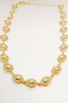 Colar choker flores com pérola banhado a ouro 18k