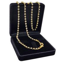 Colar Choker Gargantilha Riviera Strass Cristal Brilho Banho De Ouro 18k 4800