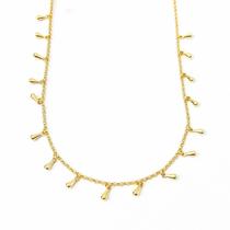 Colar Choker Gotinhas Maciças Banhado a Ouro 18k