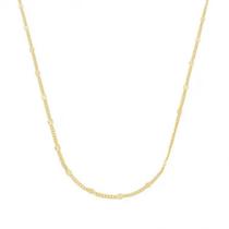 Colar choker grumet batida redondo - Banhado em ouro 18k