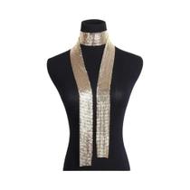 Colar Choker Longo Com Pingente De Corrente E Lantejoulas Punk Para Mulheres, Joias De Moda Sexy