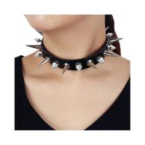 Colar Choker Longo Estilo Gótico Punk Em material sintético Com Espinhos Para Mulheres E Homens, Colar