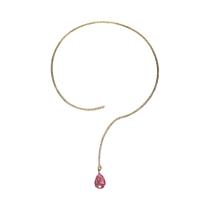 Colar Choker Luxuoso Feminino Com Cristais Em Forma De Gota De Água, Cadeia De Clavícula Para Noivas Colar Choker Luxuoso Feminino Com Cristais Em Forma De Gota De Água, Cadeia De Clavícula Para Noivas