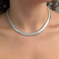 Colar Choker Malha Banhada em Prata 925 - 49cm