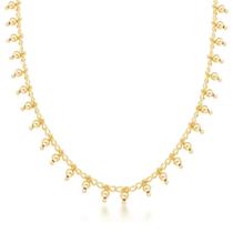 Colar Choker Minimalista esferas Banhada a Ouro 18k