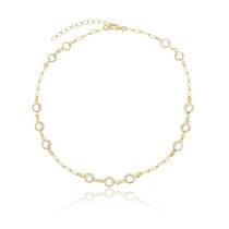 Colar choker pingente ponto de luz banhada a ouro 18k Colar choker pingente ponto de luz banhada a ouro 18k