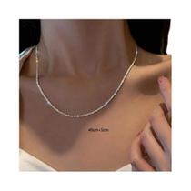 Colar Choker Prateado Brilhante Para Mulheres, Joia De Festa De Casamento Coreana, Presente, Colar Choker Prateado Brilhante Para Mulheres, Joia De Festa De Casamento Coreana, Presente,