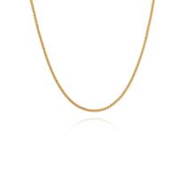 Colar Choker Rabo de Rato Fina Folheado em Ouro 18K