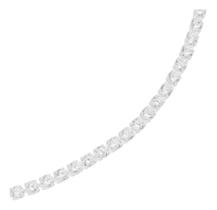 Colar Choker Riviera Cristal Banhado a Prata Estilo Italiano 45cm