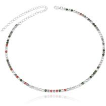 Colar Choker Riviera de Zircônias 2,5mm Folheado a Prata 1000 Colar Choker Riviera de Zircônias 2,5mm Folheado a Prata 1000