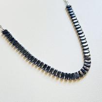 Colar Choker Riviera Grafite em Aço Inox