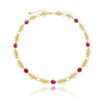 Colar Choker Rúbia - Cristais Vermelhos - Banhado a Ouro 18k Colar Choker Rúbia - Cristais Vermelhos - Banhado a Ouro 18k