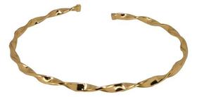 Colar Choker Torcido Banhado Ouro Feminino Elegante Colar Choker Torcido Banhado Ouro Feminino Elegante