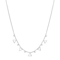 Colar Choker Triângulos Folheado Prata 925 Colar Choker Triângulos Folheado Prata 925