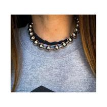 Colar Choker Unissex Oversized Estilo Grunge Y2K, Prateado, Feito À Mão, Gótico, Com Corrente De Colar Choker Unissex Oversized Estilo Grunge Y2K, Prateado, Feito À Mão, Gótico, Com Corrente De