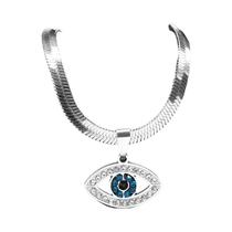 Colar Choker Vintage Com Olho De Demônio Em Cristal Banhado a Ouro Para Mulheres, Joias Em Aço