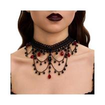 Colar Choker Vintage Feminino Com Pérolas De Cristal Pretas E Pingente Grande Em Forma De Cruz, Colar Choker Vintage Feminino Com Pérolas De Cristal Pretas E Pingente Grande Em Forma De Cruz,