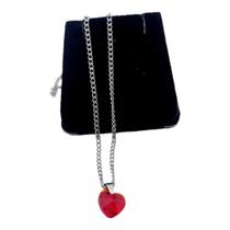 Colar CHOKER zirconia AÇO INOX Ponto De Luz CORAÇÃO VERMELHO Colar CHOKER zirconia AÇO INOX Ponto De Luz CORAÇÃO VERMELHO