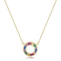 Colar circulo arco iris