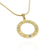 Colar círculo vazado minhas filhas amadas Colar círculo vazado minhas filhas amadas