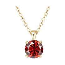 Colar Clássico De Casamento Feminino Com Pingente De Moissanite De 1.0 Quilate Em Prata Esterlina
