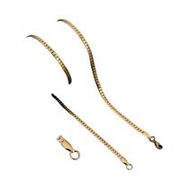 Colar Clássico Unissex Em Corrente Figaro 3-8MM Em Aço Inoxidável À Prova d'Água E Não Desbotável