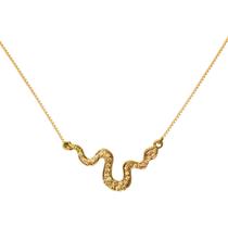 Colar Cobra Cravejada com Zircônias - Banhado em Ouro 18k Colar Cobra Cravejada com Zircônias - Banhado em Ouro 18k
