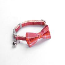Colar Coleira Gato Cão Borboleta Guizo Premium Ajustável Conforto cor:vermelho