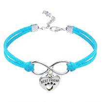 Colar Coleira Pet Best Friend Gato Cachorro Coração Ajustável Conforto cor:azul