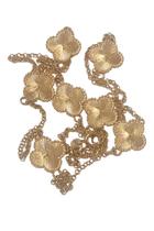 Colar com 7 trevos 9mm 45cm ouro 18k amarelo.corrente elo portugues.rosangela lima joias