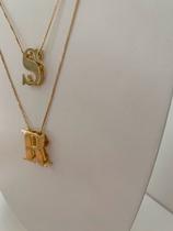 Colar com as inicias duplas Colar com as inicias duplas