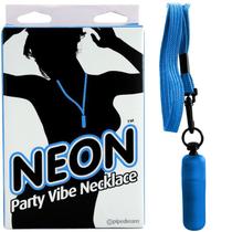 Colar com Cápsula Vibratória Neon Party Vibe Necklace Azul - Pipedream