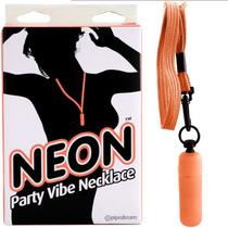 Colar com Cápsula Vibratória Neon Party Vibe Necklace Laranja - Pipedream