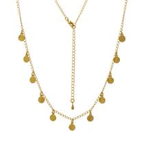 Colar com Chapinhas Douradas Folheado em Ouro 18K Softjoias