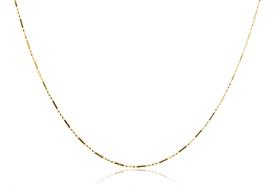 Colar Com Corrente De Bolinha E Palito Folheado Em Ouro 18K